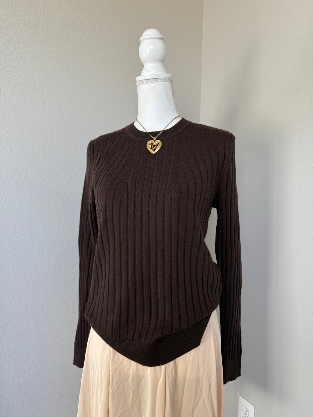 Chocolate Brown Merino Wool Sweater